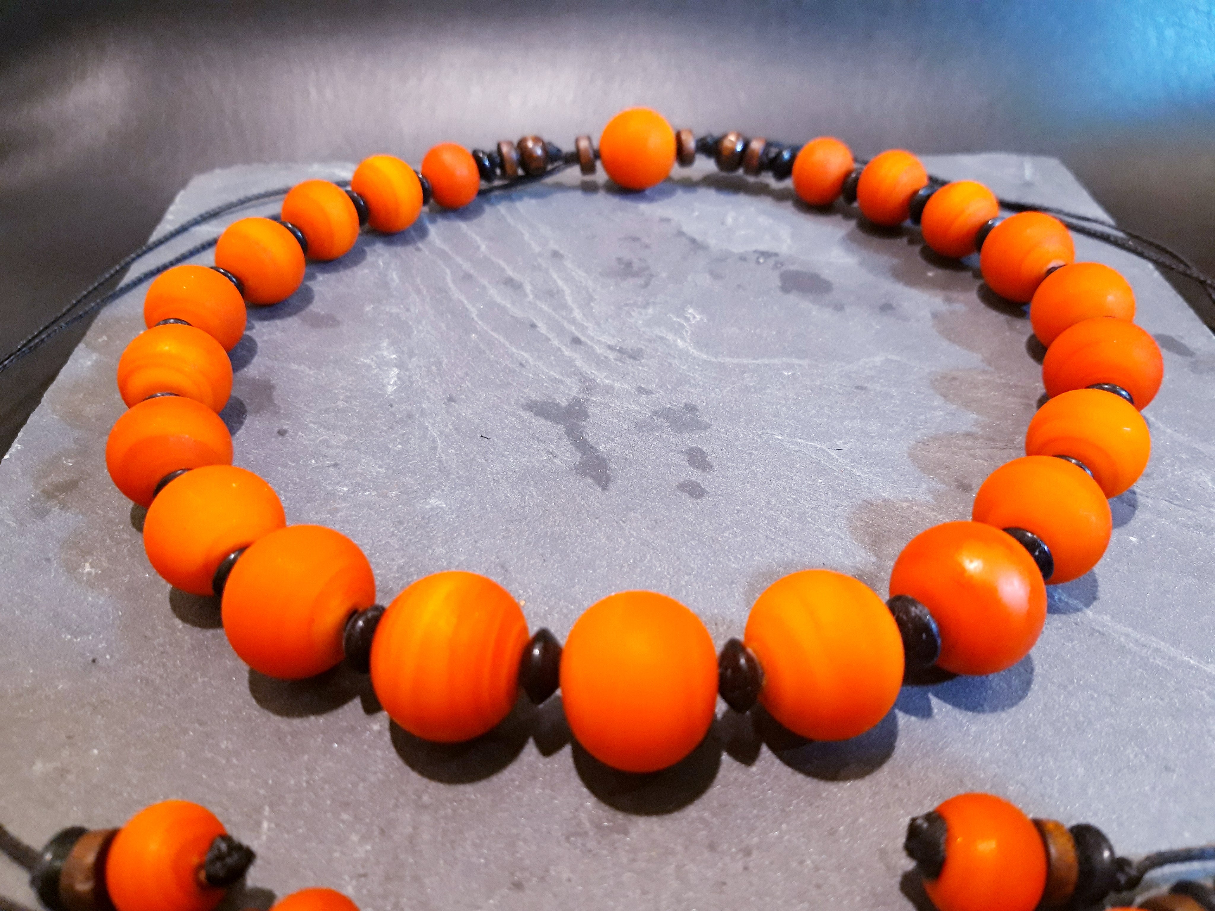 Orange Mat necklace